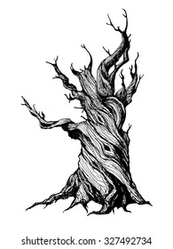 Dead Old Scary Tree Vector