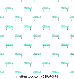 Dead on gurney pattern. Cartoon illustration of dead on gurney vector pattern for web