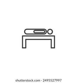 Icon mit Umriss auf weißem Hintergrund
