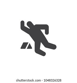 Dead person chalk vector icon. filled flat sign for mobile concept and web design. Crime scene simple solid icon. Symbol, logo illustration. Pixel perfect vector graphics