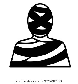Icono de vector de media glifo muerto que se puede modificar fácilmente

