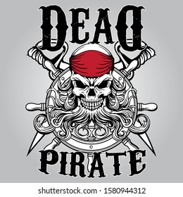 dead pirate design vector illustration