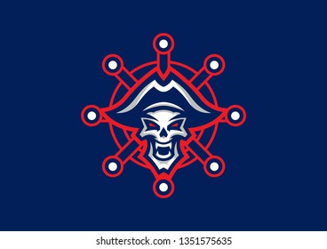 "Dead Pirate" mascot logo. 