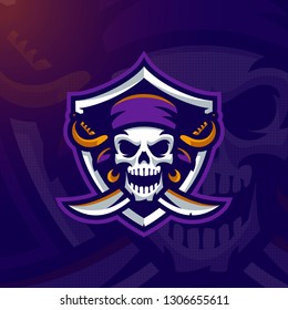 "Dead Pirate" mascot logo. Eps10 vector.