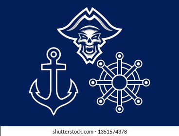 "Dead Pirate" mascot logo. Eps10 vector.