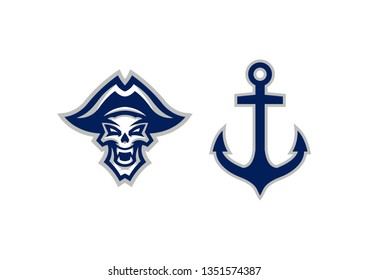 "Dead Pirate" mascot logo. Eps10 vector.