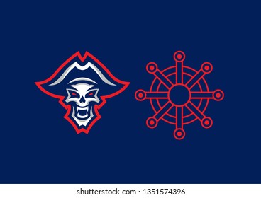 "Dead Pirate" mascot logo. Eps10 vector.