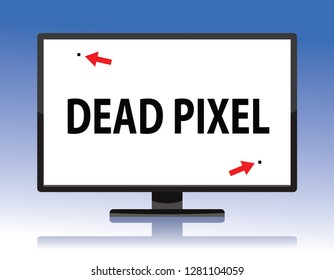 dead pixel on computer screen or led television set 