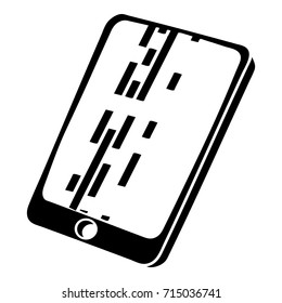 Dead pixel smartphone icon. Simple illustration of dead pixel smartphone vector icon for web