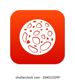 Dead planet icon digital red for any design isolated on white vector illustration