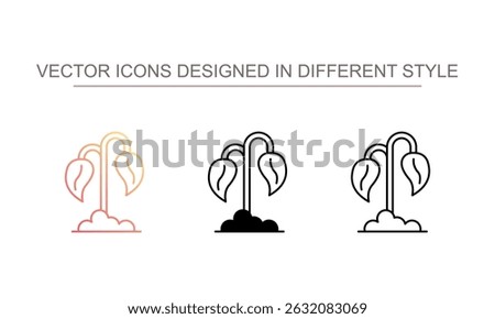 Dead Plant icon design with white background stock illustration