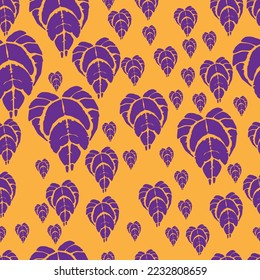 Dead Plant Purple Fabric Pattern Seamless
