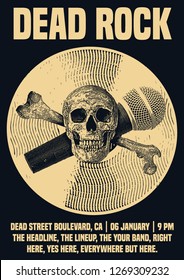 Dead Rock Gig Poster Flyer Template