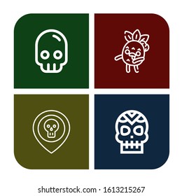 dead simple icons set. Contains such icons as Skull, Zombie, can be used for web, mobile and logo
