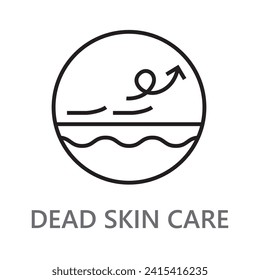 dead skin care. skin care icon. cleaning and cleansing line icon vector illustration.