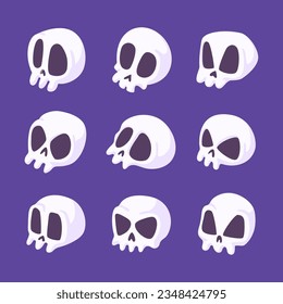 colección de cráneos muertos ceremonia de magia negra Espantador fantasma en Halloween