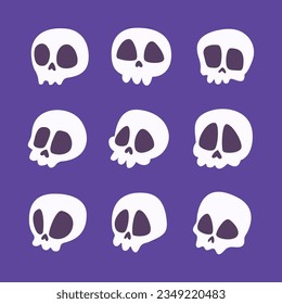 colección de cráneos muertos ceremonia de magia negra Espantador fantasma en Halloween