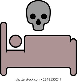 dead skull danger skeleton bone Outline