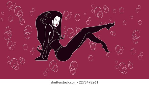 Dead space, girl surrounded by bubble