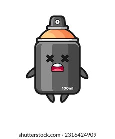 the dead spray paint mascot character , cute style design for t shirt, sticker, logo element