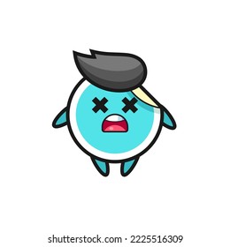 the dead sticker mascot character , cute style design for t shirt, sticker, logo element