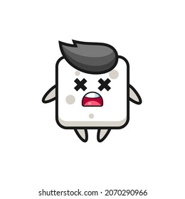 the dead sugar cube mascot character , cute style design for t shirt, sticker, logo element