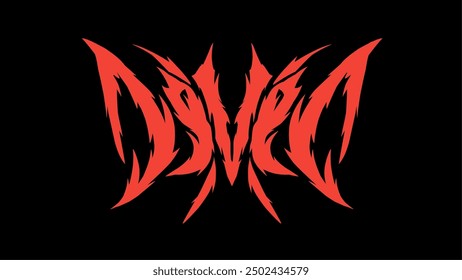 Dead text typography free style font lettering for print music t-shirt, sticker, poster 
