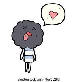 dead thundercloud head creature in love