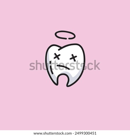 Dead Tooth flat vector design