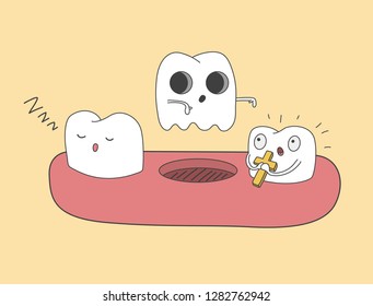 dead tooth turned into a ghost