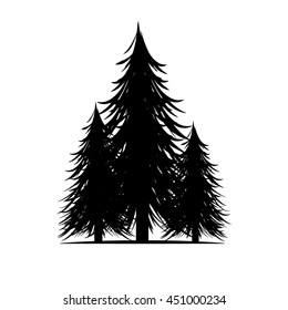 dead  Tree, Branch Silhouette  over white background,