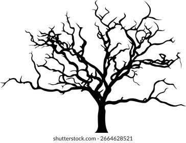árbol muerto, ramas de árbol, árbol negro, Vector 2D, naturaleza