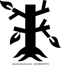 Dead Tree Icon Glyph Vector Illustration
