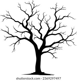 Dead tree icon vector illustration for happy Halloween event. Halloween tree icon that can be used as symbol, sign or decoration. Spooky tree icon graphic resource for Halloween theme vector design