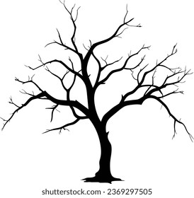 Dead tree icon vector illustration for happy Halloween event. Halloween tree icon that can be used as symbol, sign or decoration. Spooky tree icon graphic resource for Halloween theme vector design