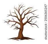 Dead tree illustration vector design 