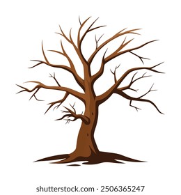 Diseño de Vector de ilustración de árbol muerto 