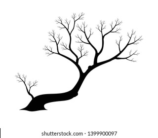 Dead Tree Isolated On White Background Stock Vector (royalty Free 