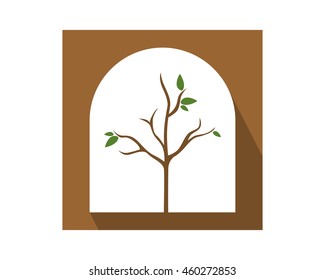  dead tree leafless plant fall image vector icon
