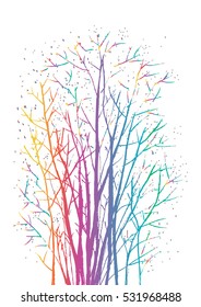Dead tree silhouette. 