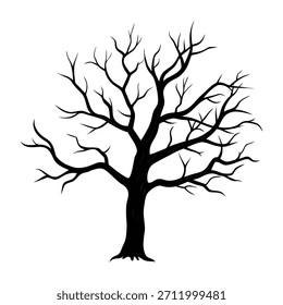 dead tree silhouette beautiful vector