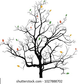 Dead tree silhouette vector