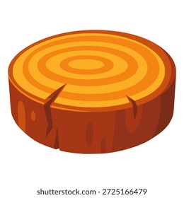 Diseño de Plantilla de Ilustración vectorial de color plano de tronco de árbol muerto