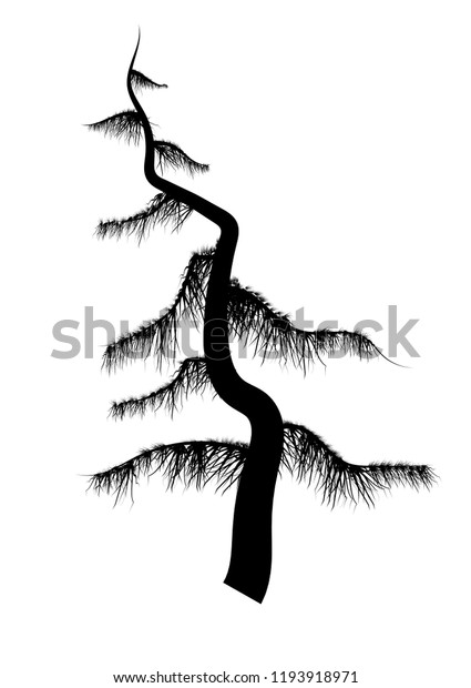 枯れ木の幹 クリスマスの木 コンセプトとコンセプトの間のハロー ベクターイラスト のベクター画像素材 ロイヤリティフリー