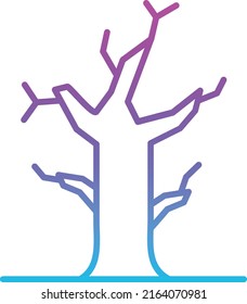 Dead Tree vector icon. Can be used for printing, mobile and web applications.