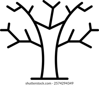 Dead Tree vector icon. Can be used for printing, mobile and web applications.