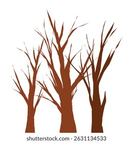 dead tree vector illustration silhouette