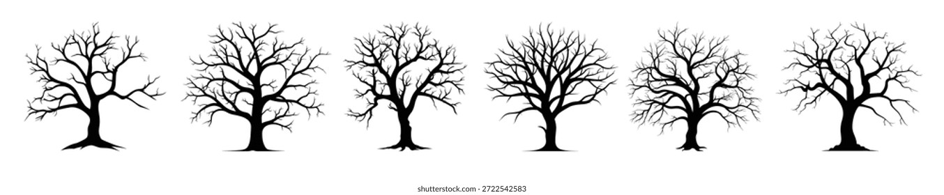 dead tree vector silhouettes scary tree silhouette