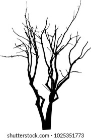 Dead Tree without Leaves Vector