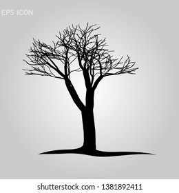 Dead Tree without Leaves Vector Illustration Sketched, EPS 10.